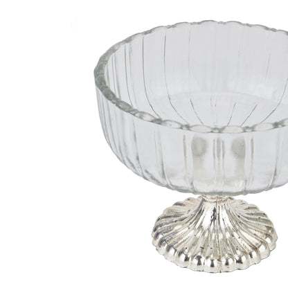 Fluted Glass Display Bowl - Small 22397 Hill Interiors Ornaments Cote Furniture