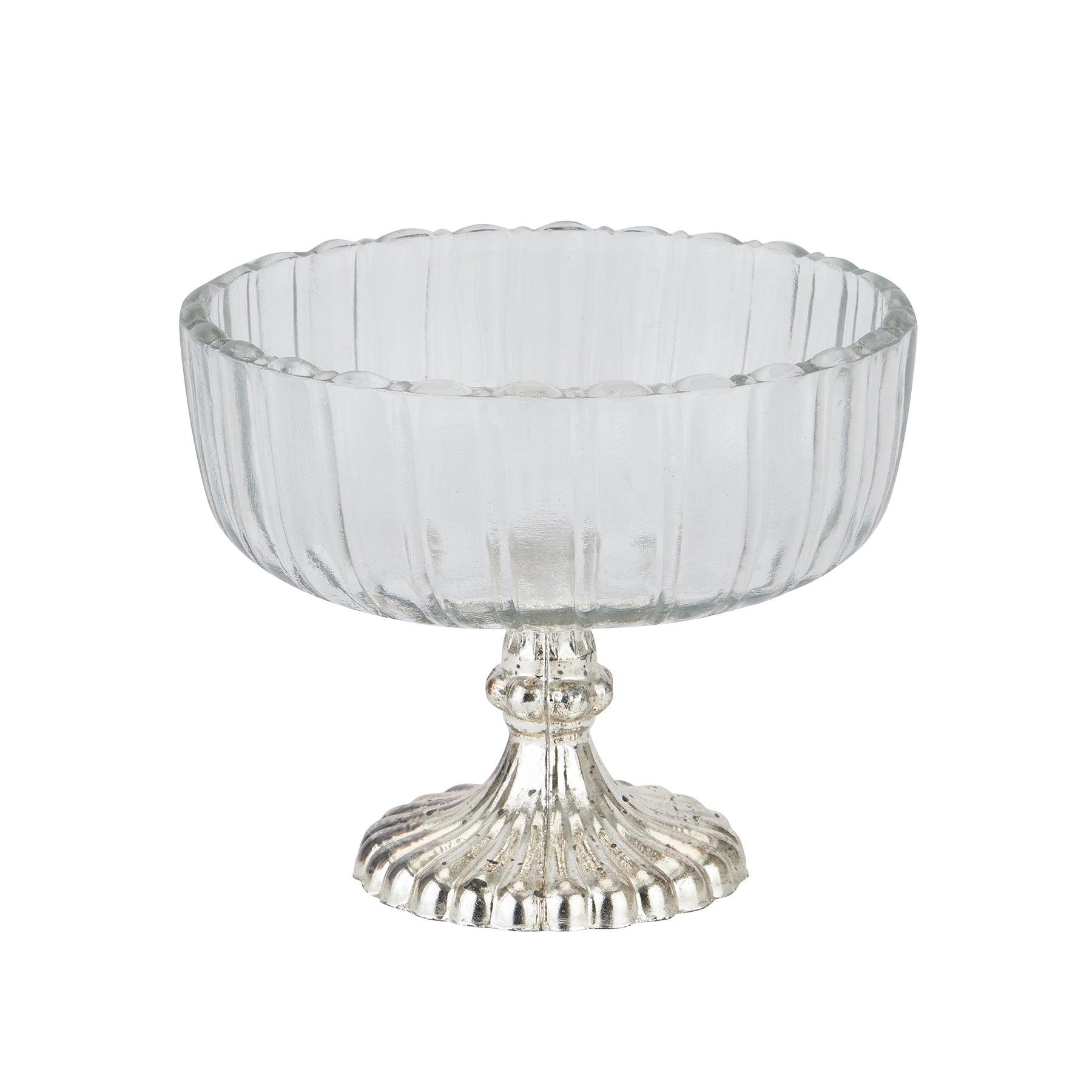 Fluted Glass Display Bowl - Small 22397 Hill Interiors Ornaments Cote Furniture