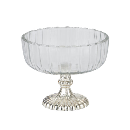 Fluted Glass Display Bowl - Small 22397 Hill Interiors Ornaments Cote Furniture