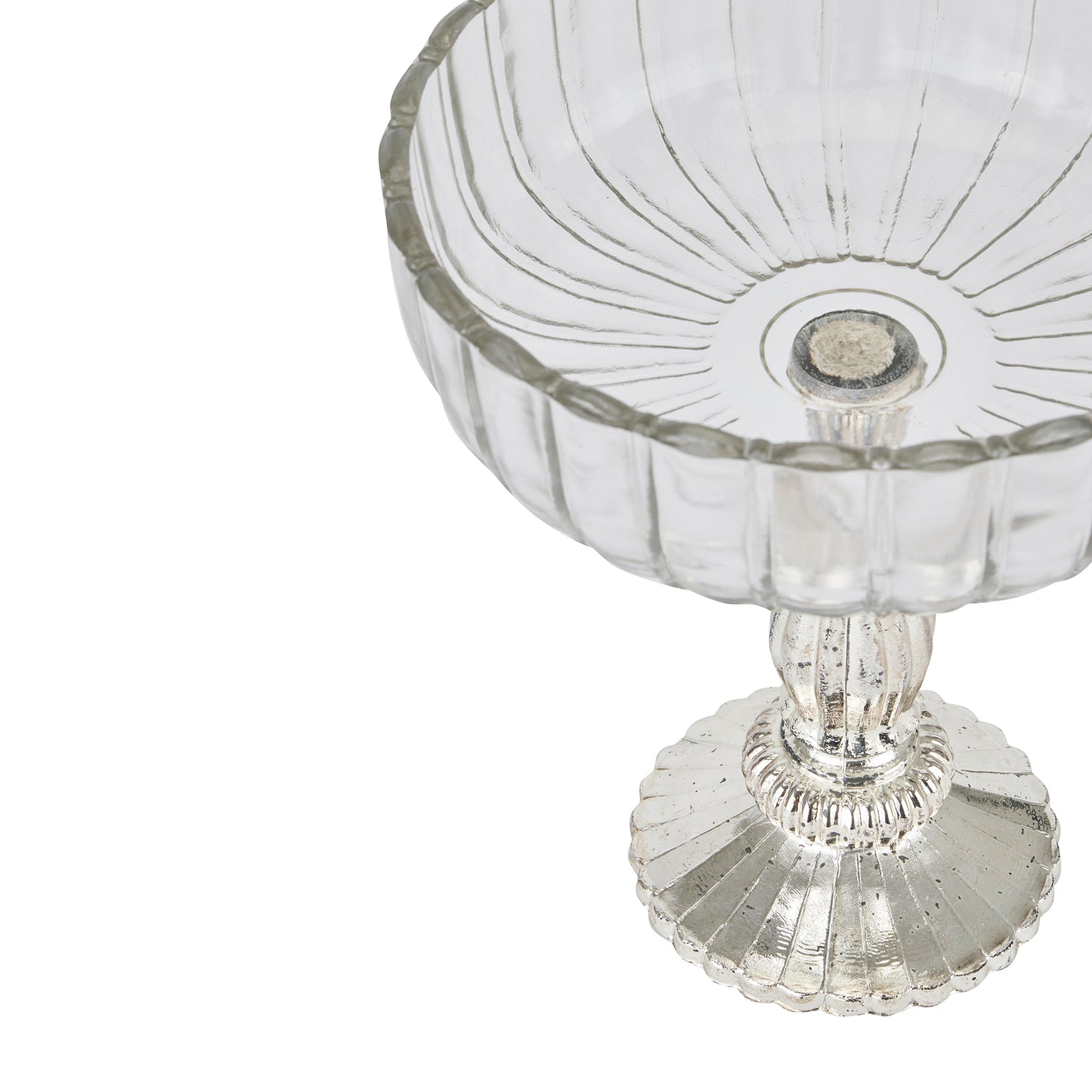 Fluted Glass Display Bowl - Medium 22398 Hill Interiors Ornaments Cote Furniture