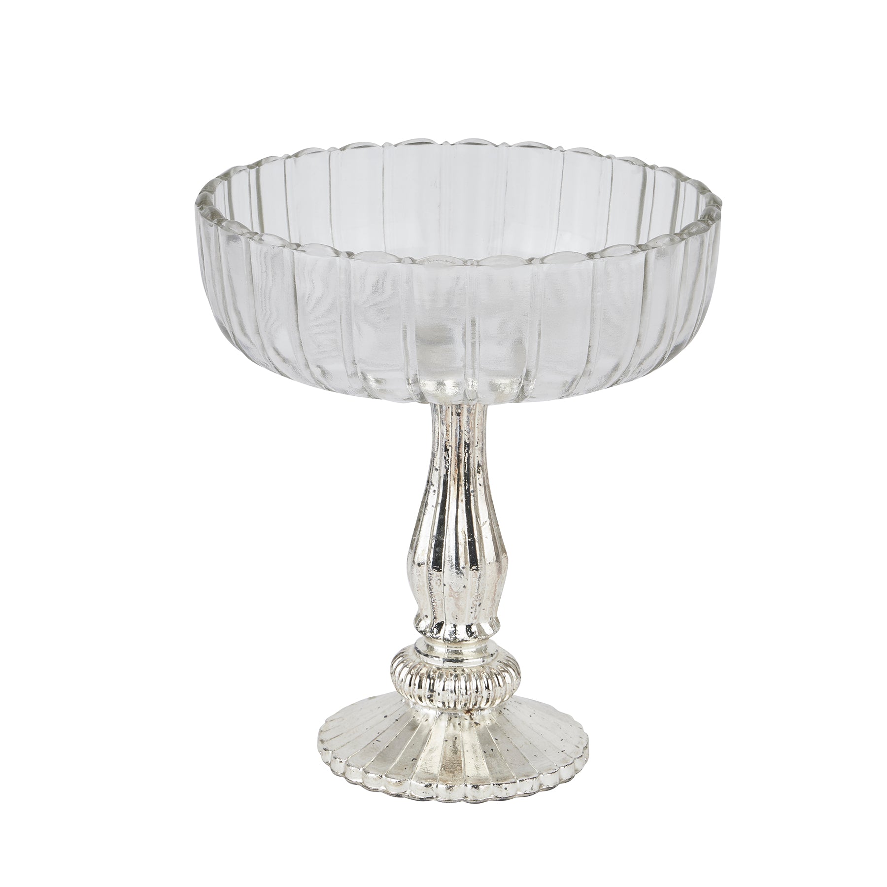 Fluted Glass Display Bowl - Medium 22398 Hill Interiors Ornaments Cote Furniture