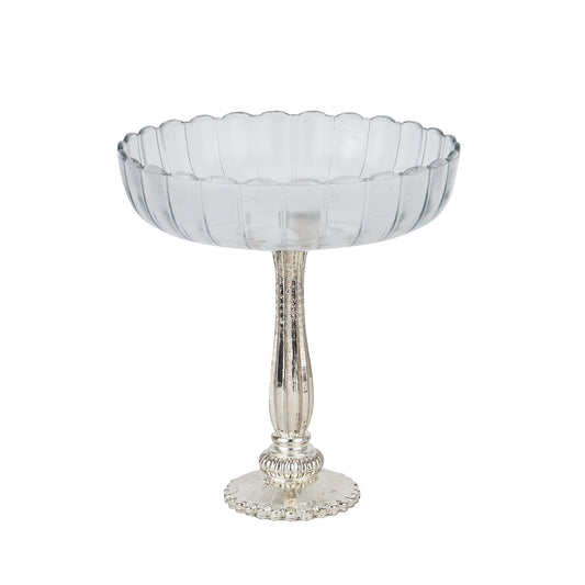 Fluted Glass Display Bowl - Large 22399 Hill Interiors Ornaments Cote Furniture