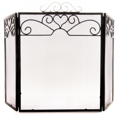 Three Fold Fire Screen - Chrome Topped  22508 Hill Interiors Fireplace Accessories Cote Furniture