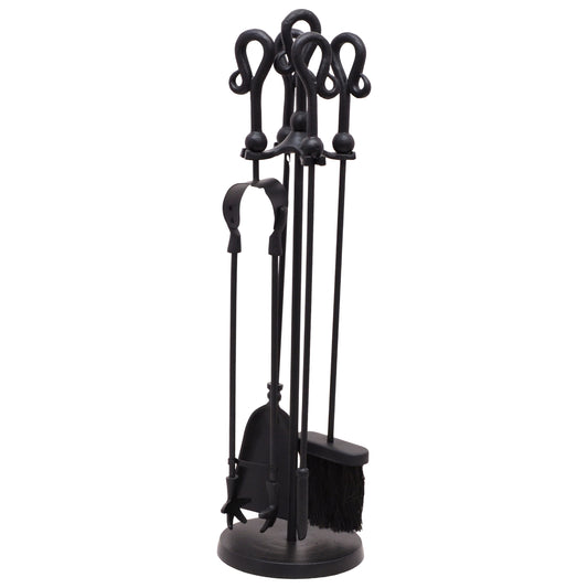 Companion Set - Black Crook Top  22509 Hill Interiors Fireplace Accessories Cote Furniture