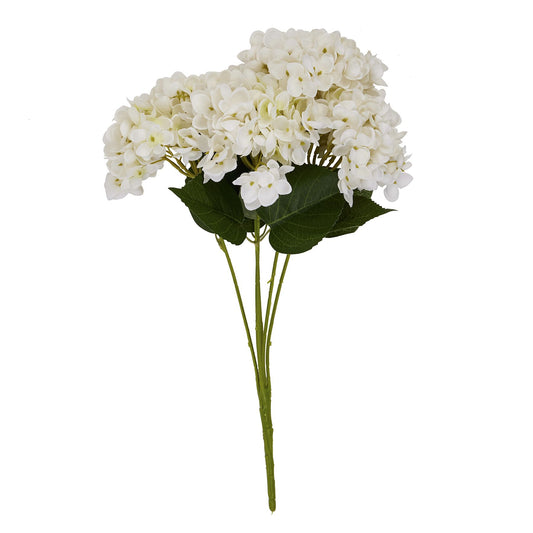 Hydrangea Bunch - White 22621 Hill Interiors Faux Flowers Cote Furniture