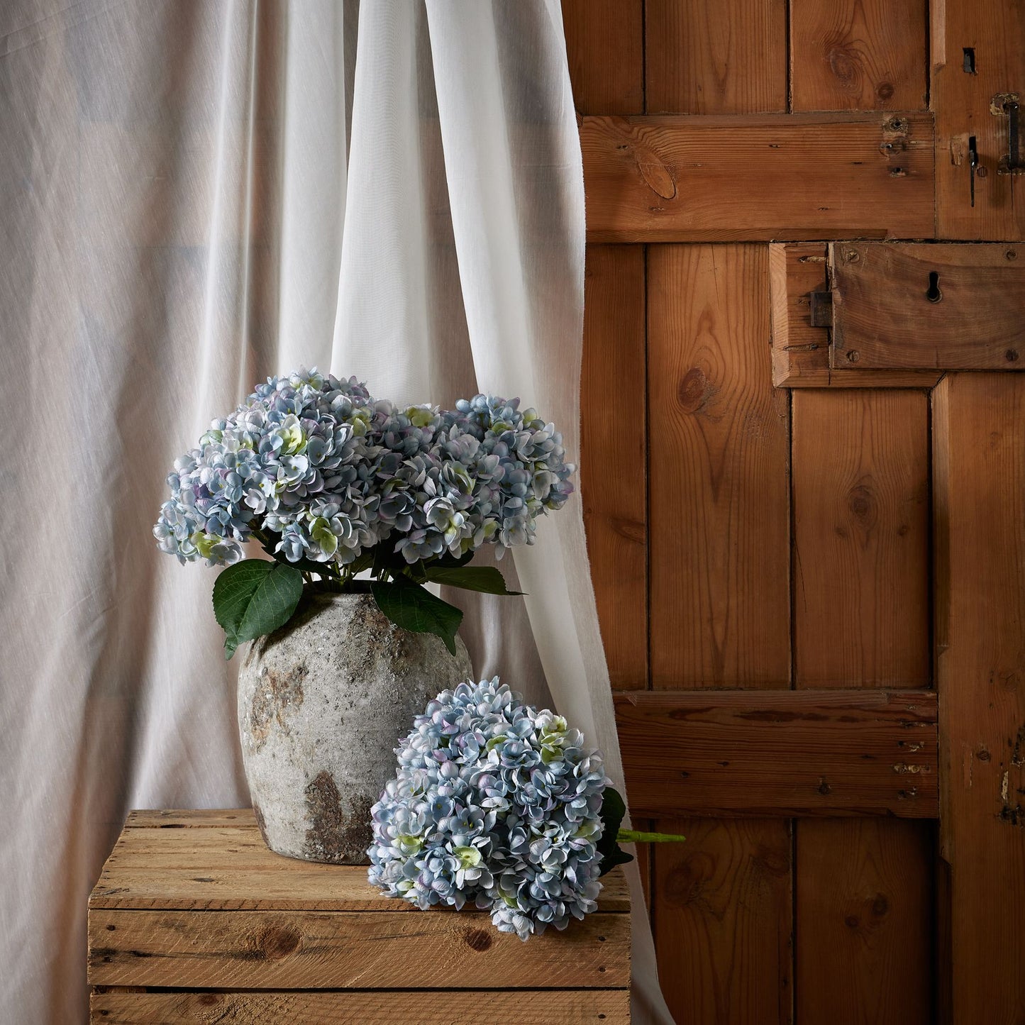 Hydrangea Bunch - Blue 22622 Hill Interiors Faux Flowers Cote Furniture