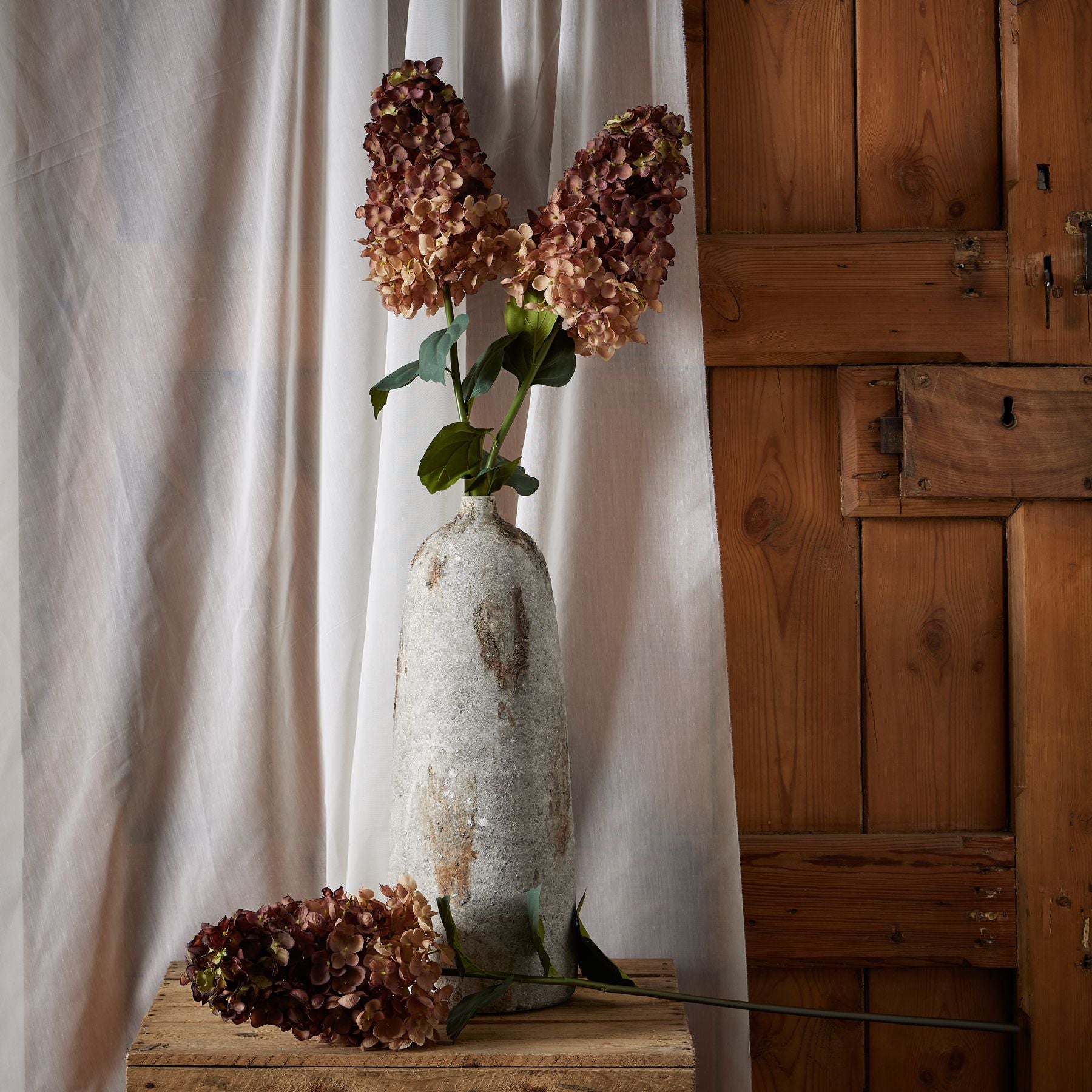 Spear Hydrangea - Burgundy  22623 Hill Interiors Faux Flowers Cote Furniture