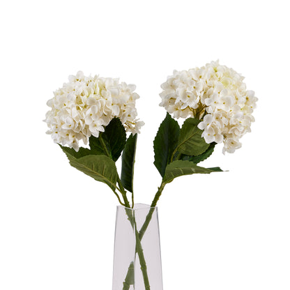 Hydrangea Stem - White  22632 Hill Interiors Faux Flowers Cote Furniture