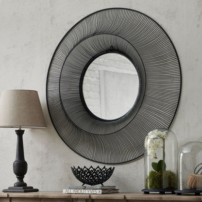 Chico Wire Mirror (Large) - Black 22715 Hill Interiors Wall Mirrors Cote Furniture