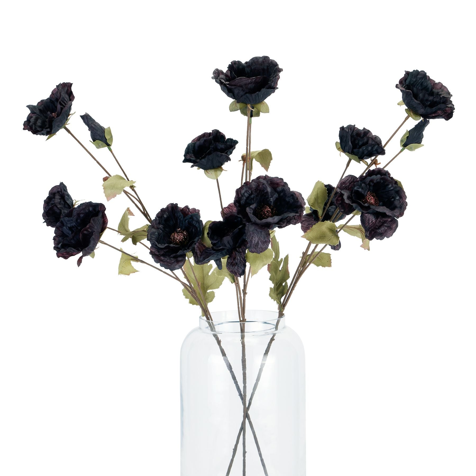 Tall Poppy Stem - Black  22732 Hill Interiors Faux Flowers Cote Furniture