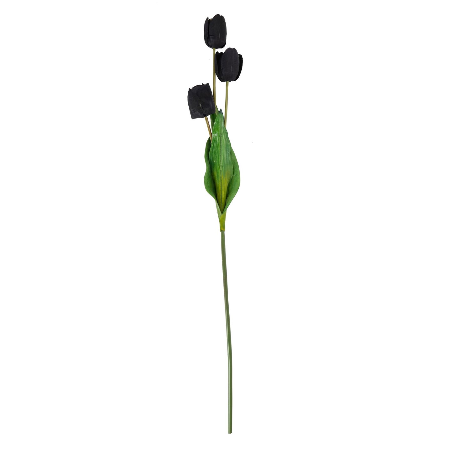 Tall Triple Tulip Stem - Black  22737 Hill Interiors Faux Flowers Cote Furniture