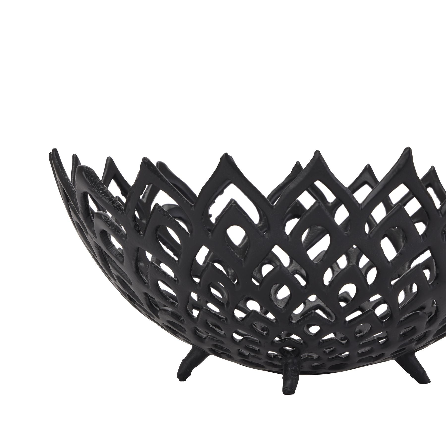 Lattice Bowl - Black Cast  22874 Hill Interiors Ornaments Cote Furniture