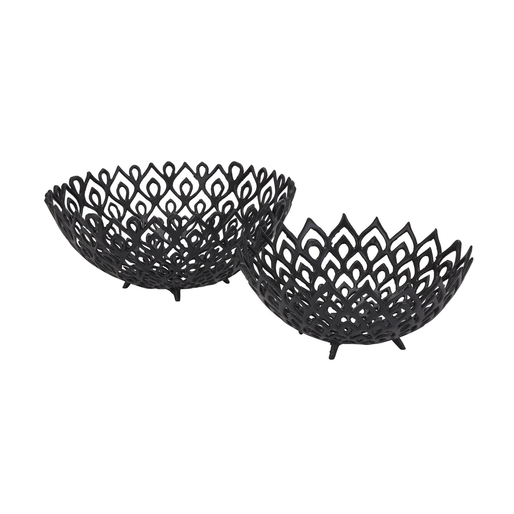 Lattice Bowl - Black Cast  22874 Hill Interiors Ornaments Cote Furniture