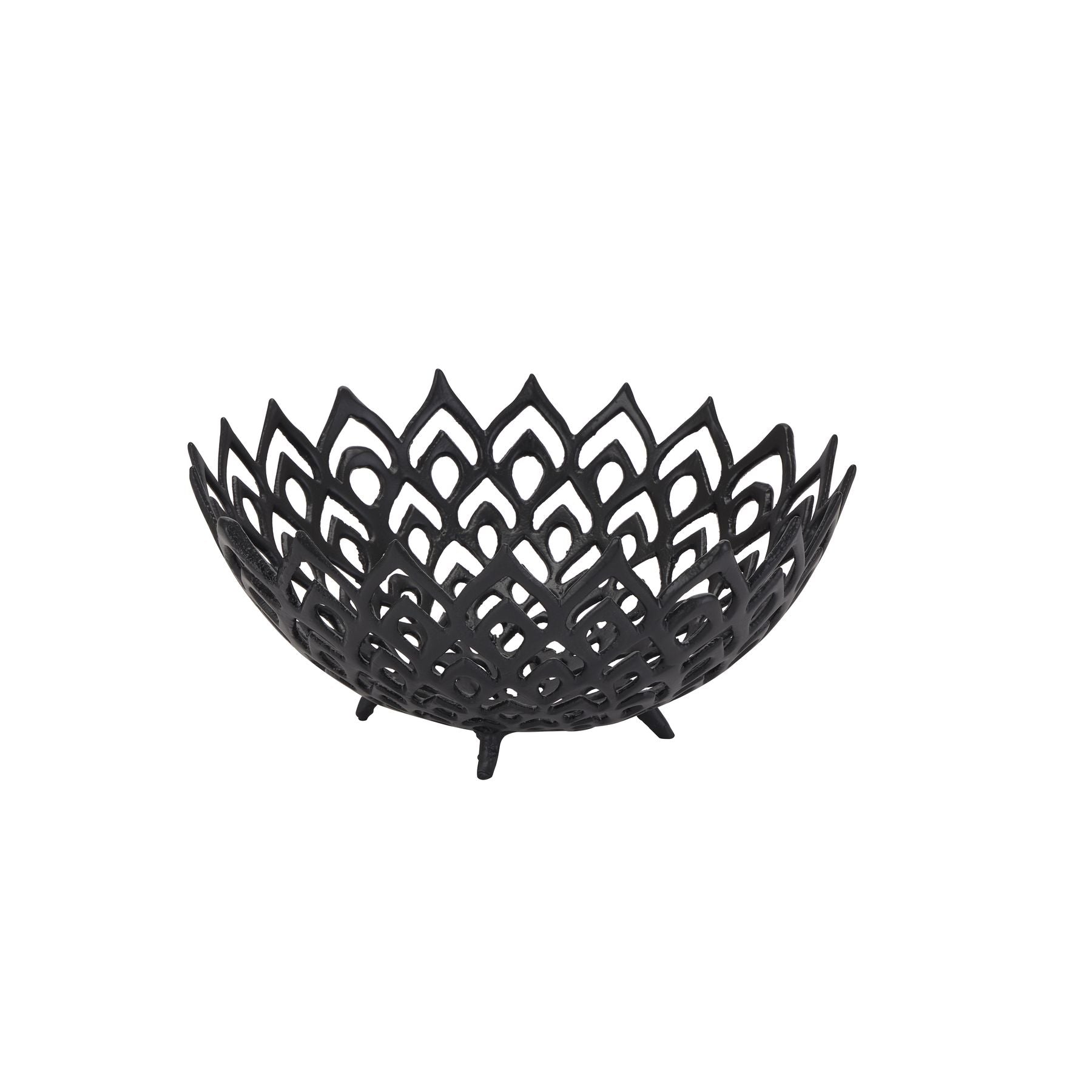 Lattice Bowl - Black Cast  22874 Hill Interiors Ornaments Cote Furniture