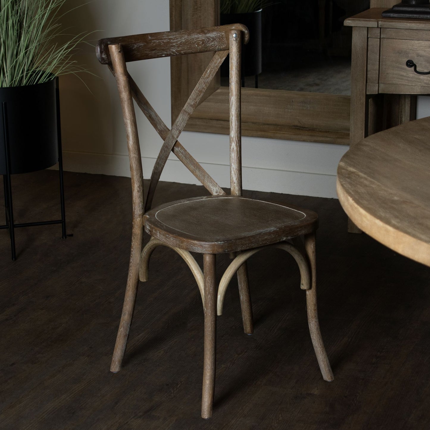 Cross Back Dining Chair - Light Oak  22926 Hill Interiors Dining Chairs, Traditional Cote Furniture