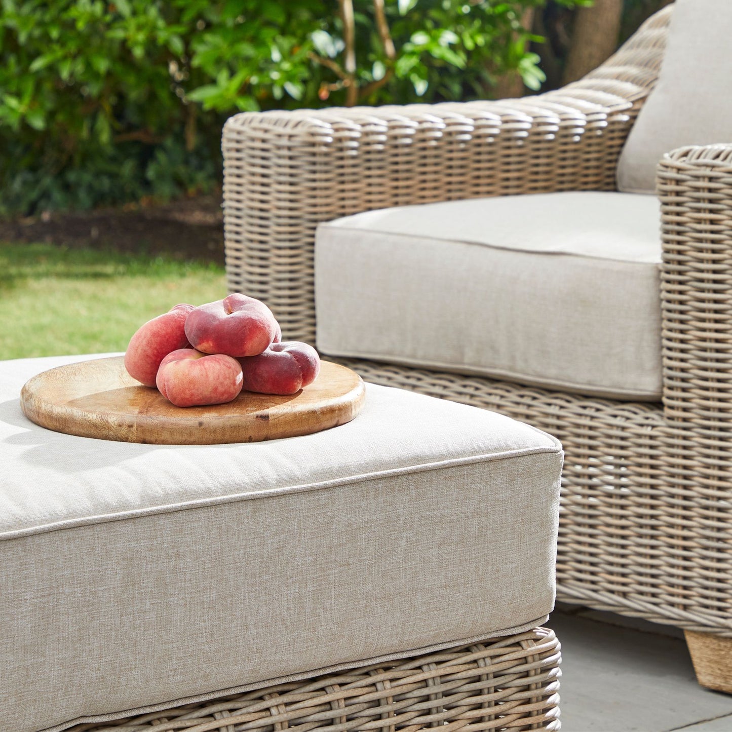 Capri Outdoor Footstool 22954 Hill Interiors Outdoor Footstools, Cote Furniture