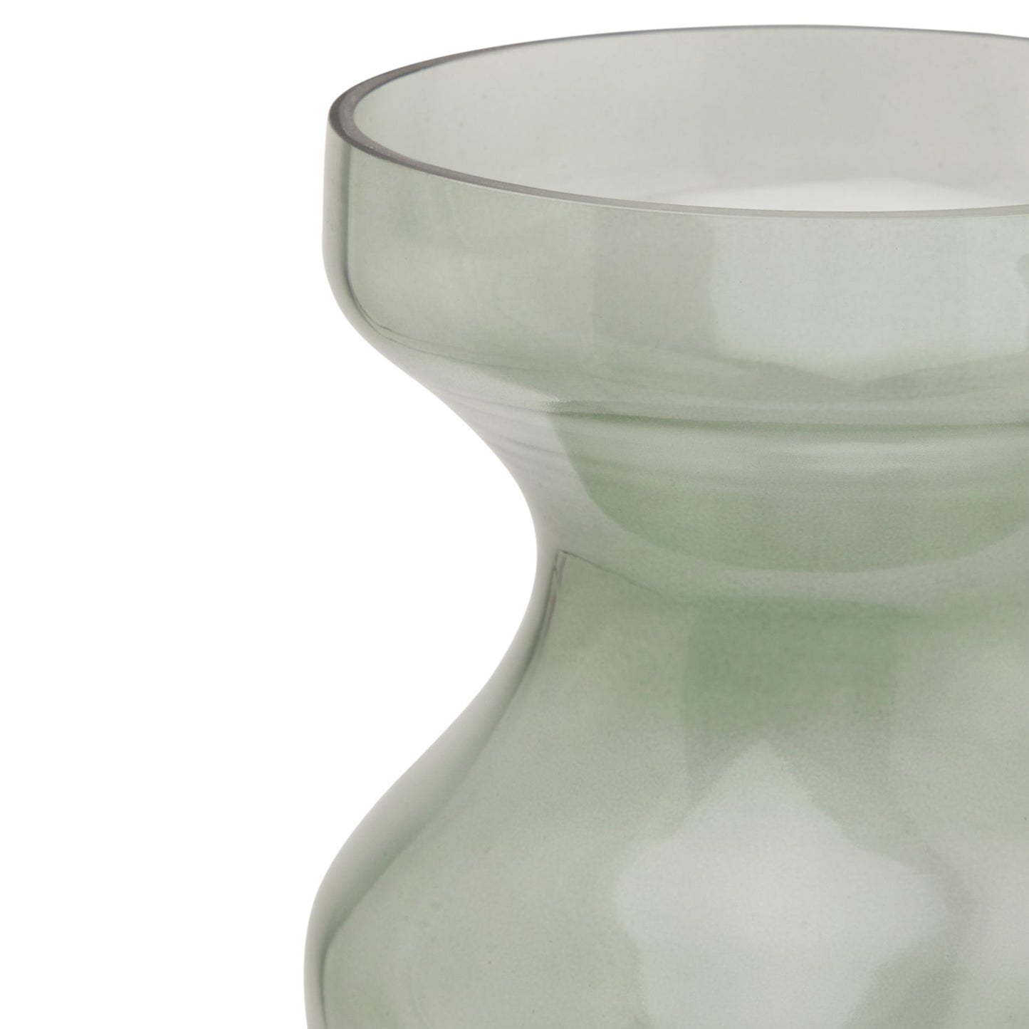 Fluted Vase - Smoked Sage Glass   22978 Hill Interiors Vases Cote Furniture