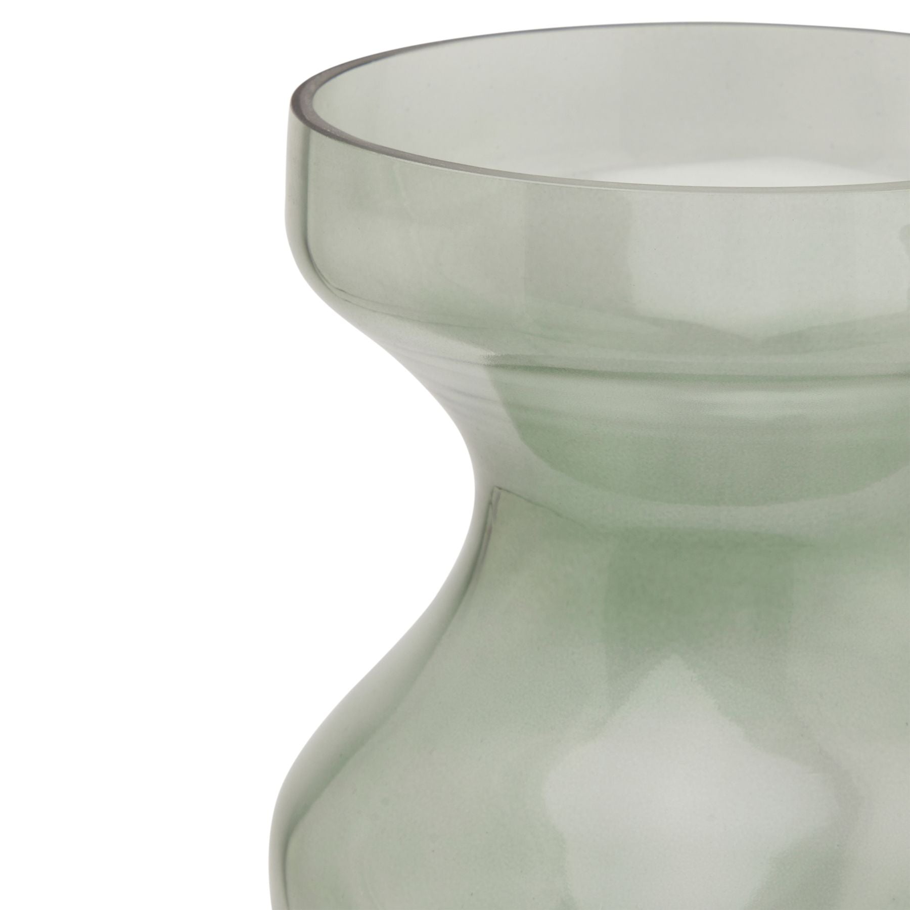 Fluted Vase - Smoked Sage Glass   22978 Hill Interiors Vases Cote Furniture