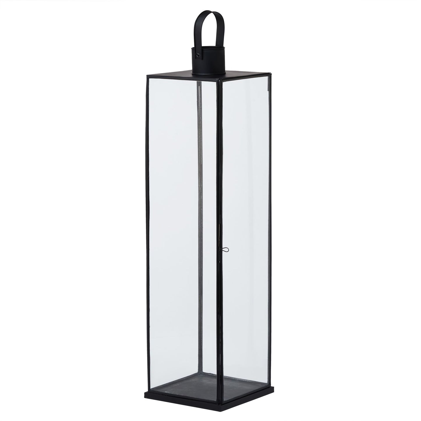 Flat Top Lantern (Large) - Black 22999 Hill Interiors Lanterns Cote Furniture