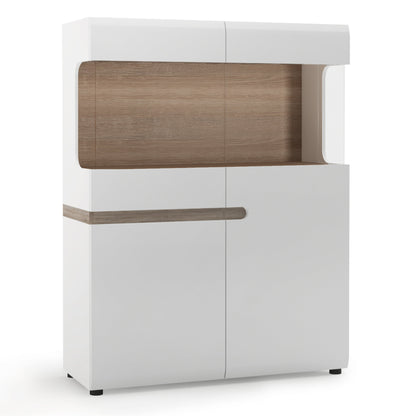 Cote | Furniture Chelsea Display Cabinet, Low (109cm wide) - White & Oak Trim Chelsea, Display Cabinets 4023344P