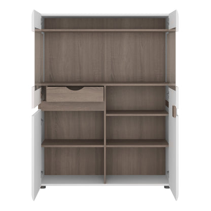 Cote | Furniture Chelsea Display Cabinet, Low (109cm wide) - White & Oak Trim Chelsea, Display Cabinets 4023344P