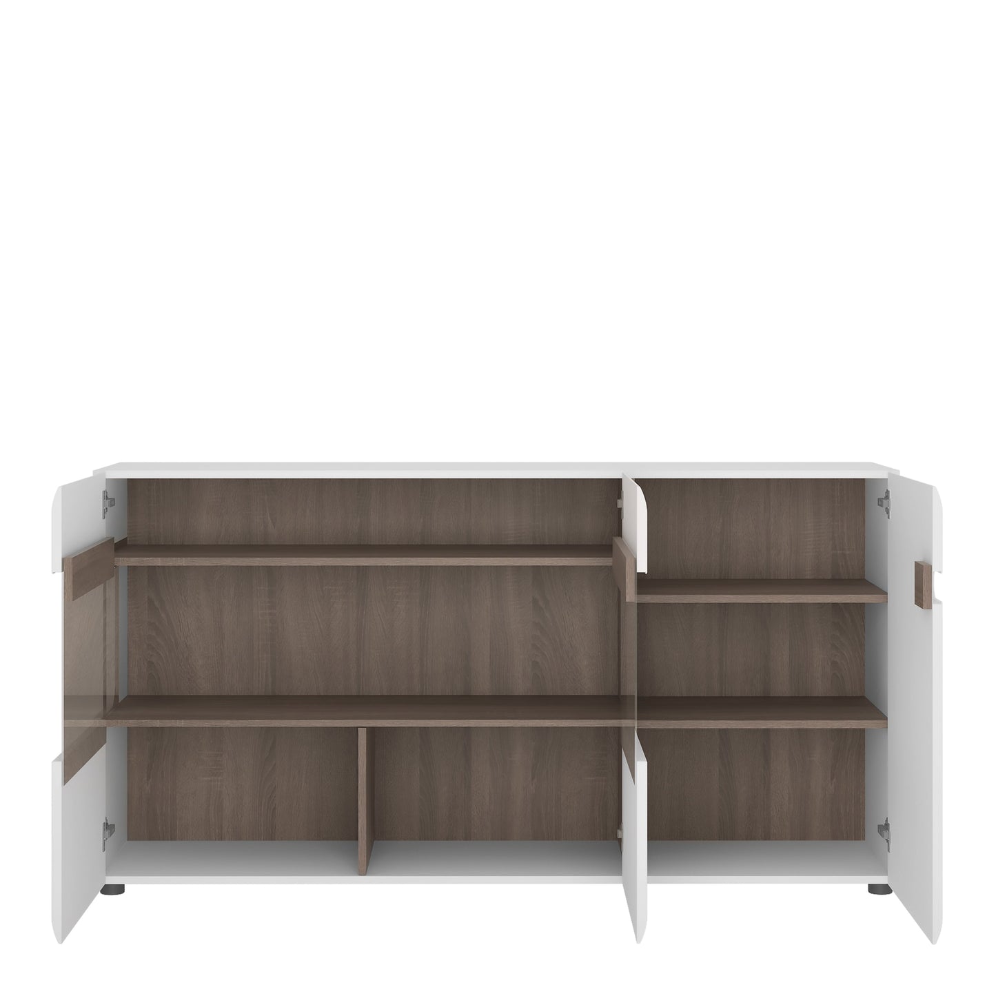 Cote | Furniture Chelsea Sideboard 3 Door Glazed -  White & Oak Trim Chelsea, Sideboards 4024244P