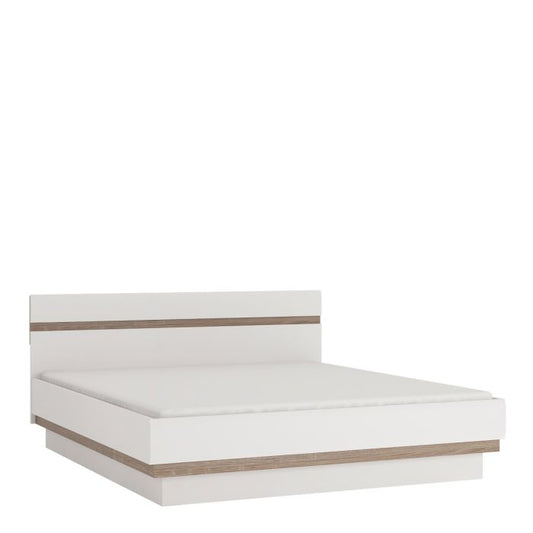 Cote | Furniture Chelsea Kingsize Bed with Lift Up Function - White & Oak Trim Chelsea, Beds 4029444