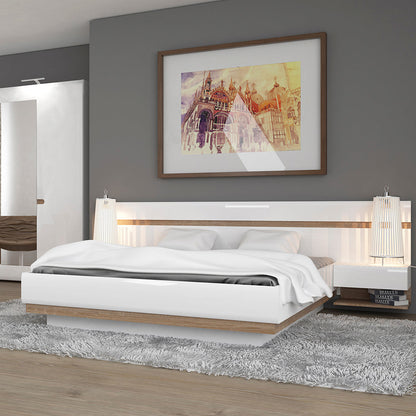 Cote | Furniture Chelsea Kingsize Bed with Lift Up Function - White & Oak Trim Chelsea, Beds 4029444