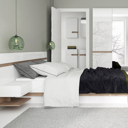 Cote | Furniture Chelsea Kingsize Bed with Lift Up Function - White & Oak Trim Chelsea, Beds 4029444