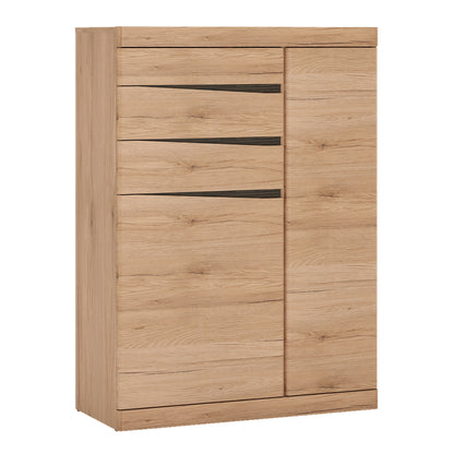 Cote | Furniture Kensington Display Cabinet, 2 Door + 3 Drawer - Oak Kensington, Cupboards 4033345P