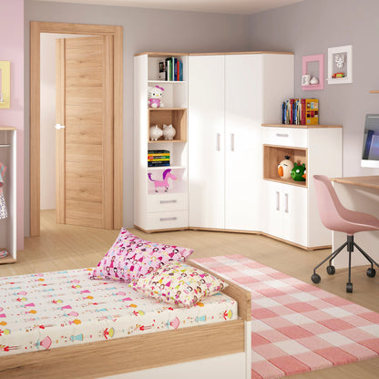 Cote | Furniture 4Kids Sideboard 2 Door 4 Drawer - White (Lilac Handles) 4Kids, Children's Furniture 4054140