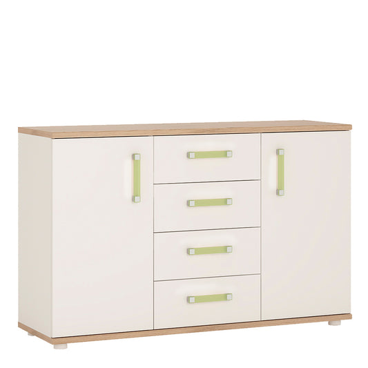 Cote | Furniture 4Kids Sideboard  2 Door 4 Drawer - White (Lemon Handles) 4Kids, Children's Furniture 4054141