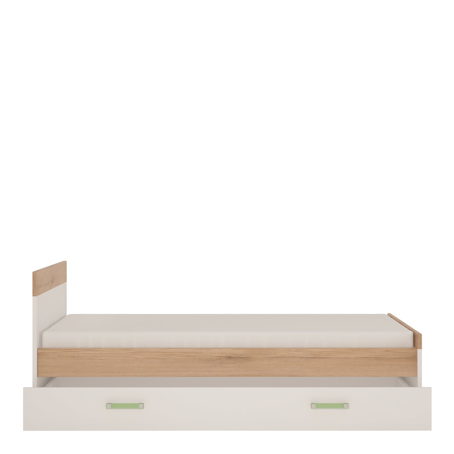 Cote | Furniture 4Kids Single Bed with Under Drawer - White  (Lemon Handles) 4Kids, Children's Furniture 4059041