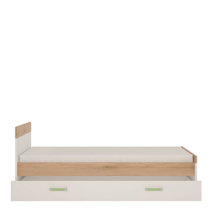 Cote | Furniture 4Kids Single Bed with Under Drawer - White  (Lemon Handles) 4Kids, Children's Furniture 4059041