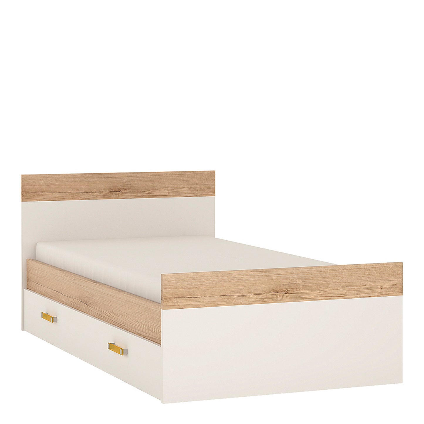 Cote | Furniture 4KIDS Single Bed with Under Drawer with Orange Handles 4Kids, Children's Furniture 4059044P