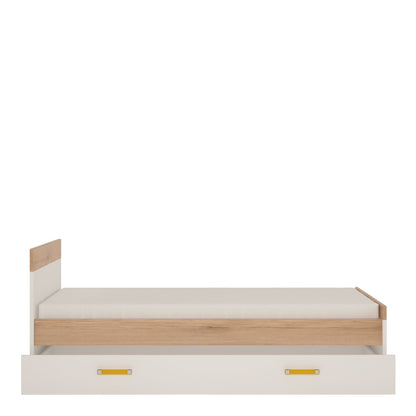 Cote | Furniture 4KIDS Single Bed with Under Drawer with Orange Handles 4Kids, Children's Furniture 4059044P