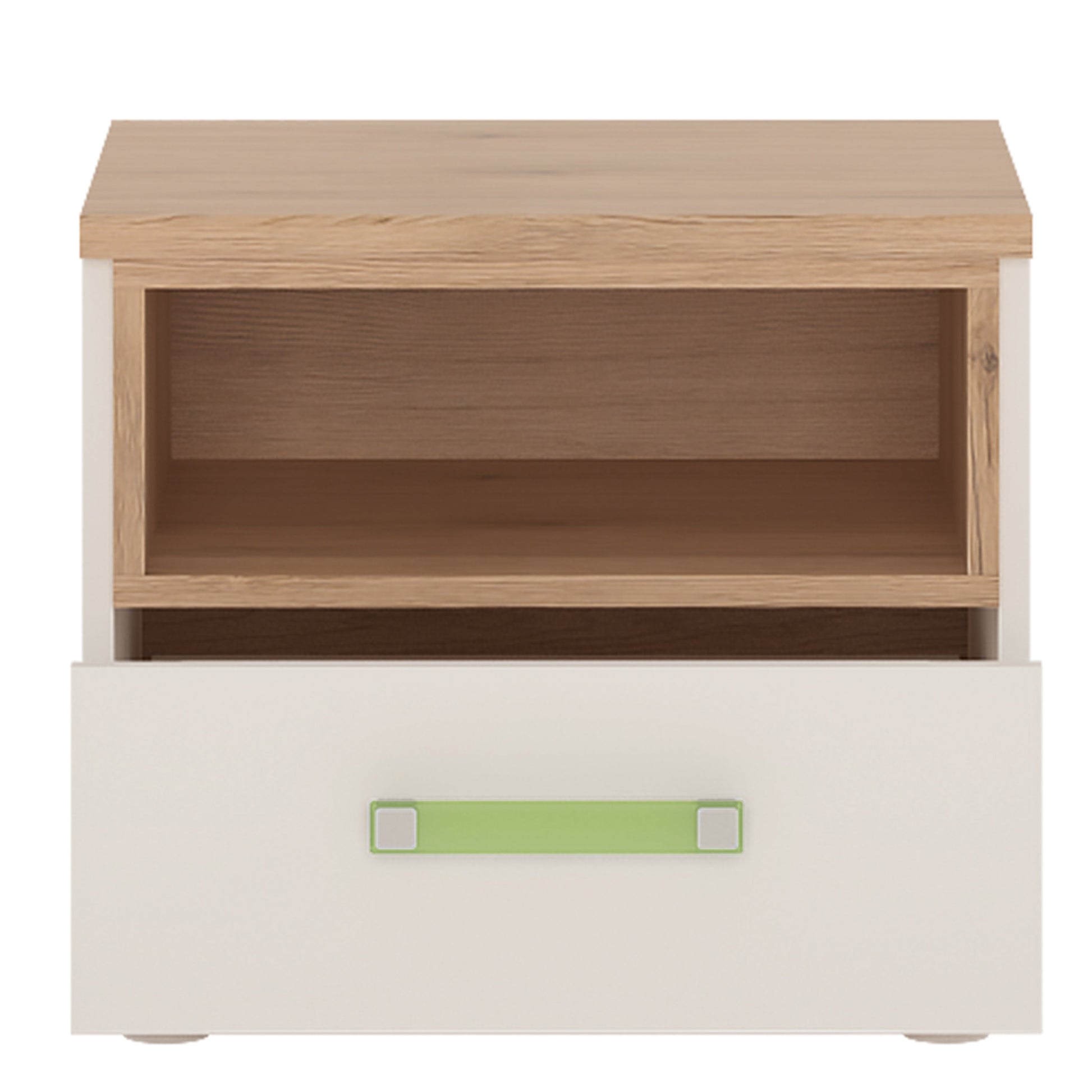 Cote | Furniture 4Kids Bedside Table - White (Lemon Handles) 4Kids, Children's Furniture 4059541