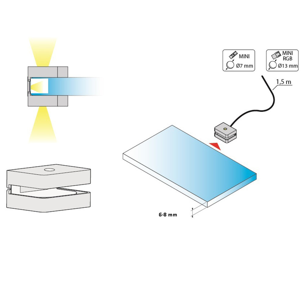 Cote | Furniture Clips Dojo 3D 2 Point - With Foot Switch  For Toledo, Lighting 4137400