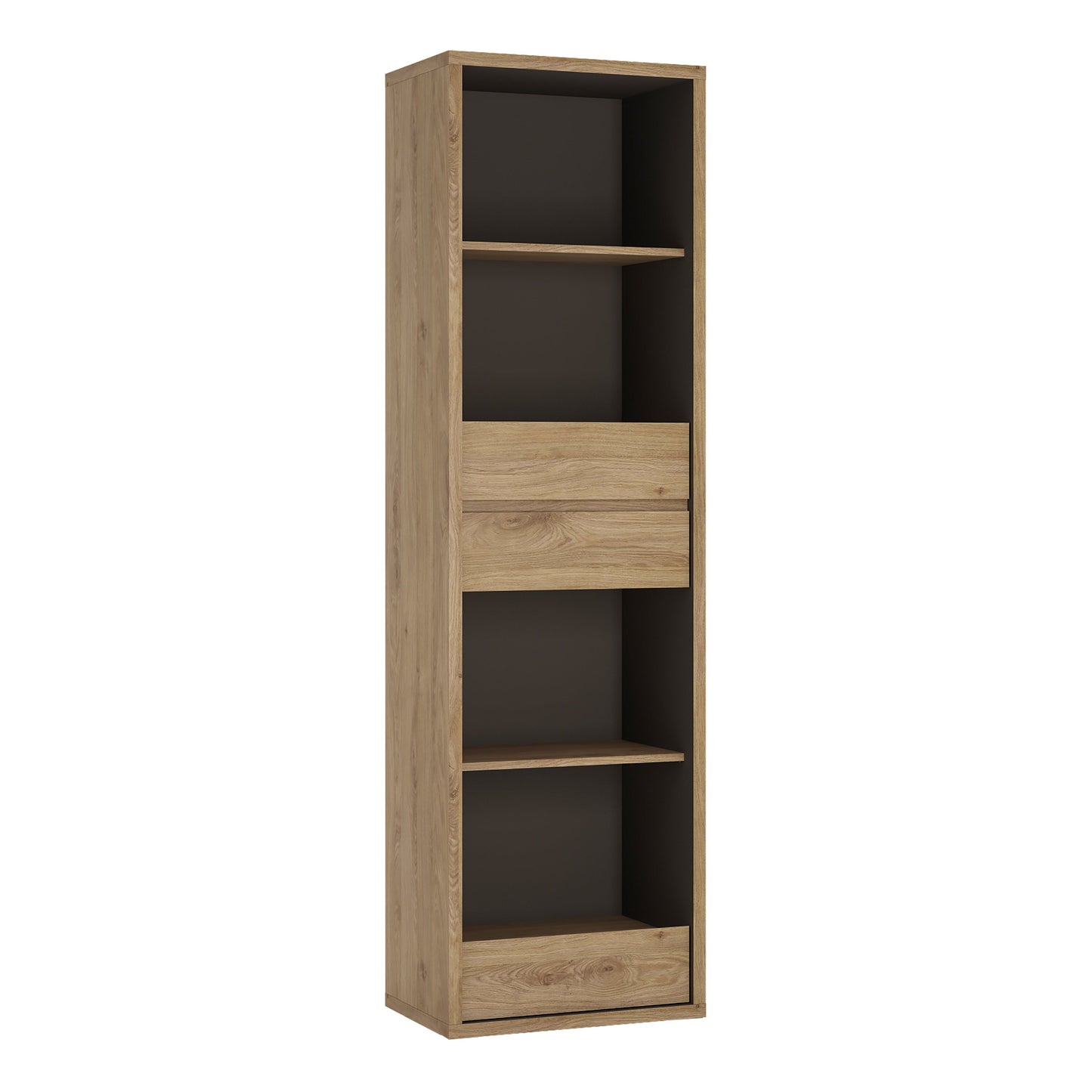 Cote | Furniture Shetland Bookcase, Tall Narrow 3 Drawers - Oak Shetland, Bookcases 4191161