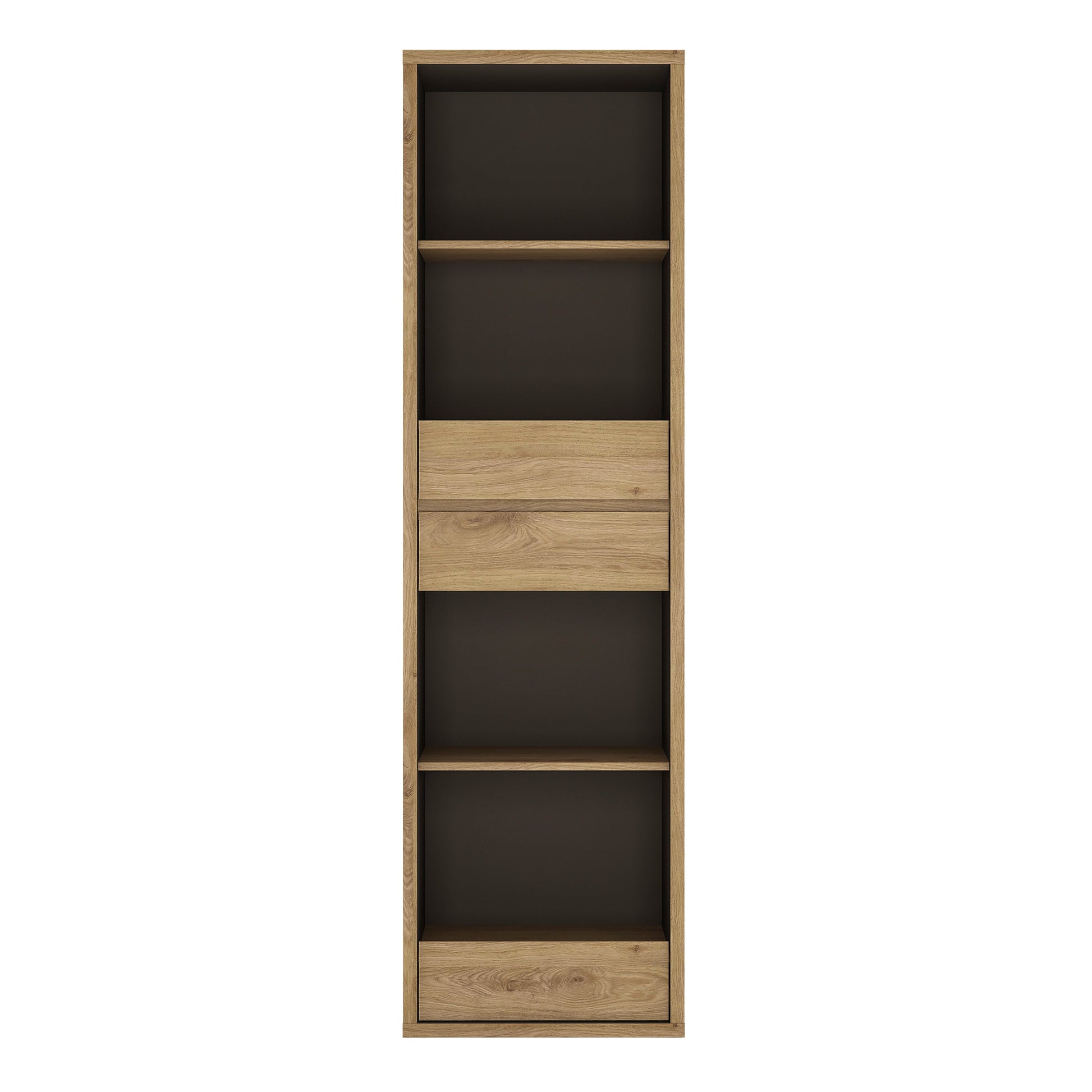 Cote | Furniture Shetland Bookcase, Tall Narrow 3 Drawers - Oak Shetland, Bookcases 4191161