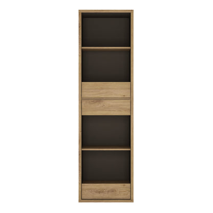 Cote | Furniture Shetland Bookcase, Tall Narrow 3 Drawers - Oak Shetland, Bookcases 4191161