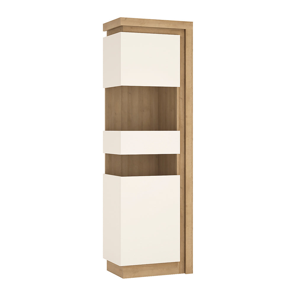 Cote | Furniture Lyon Display Cabinet Tall (LHD) - Oak & White Lyon, Display Cabinets 4261465