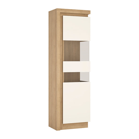 Cote | Furniture Lyon Display Cabinet  Tall (RHD) - Oak & White Lyon, Display Cabinets 4261565