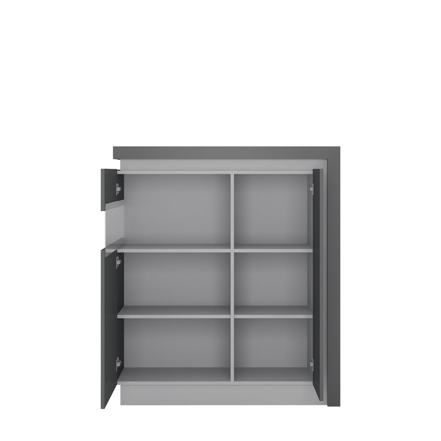 Cote | Furniture Lyon Cabinet, 2 Door (LH) - Platinum & Light Grey Lyon, Display Cabinets 4261666