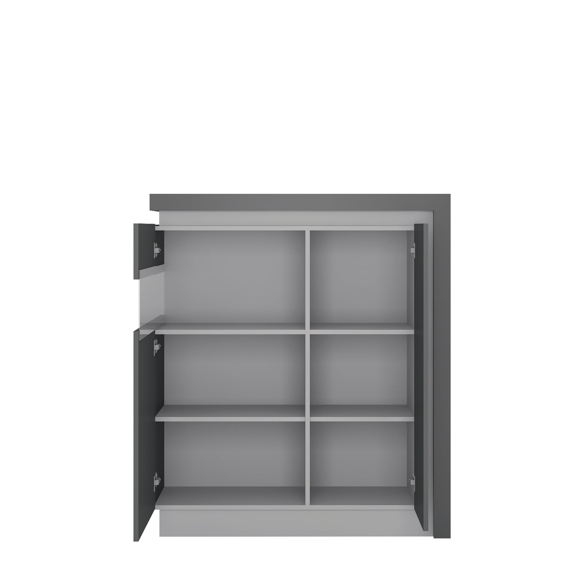 Cote | Furniture Lyon Cabinet, 2 Door (LH) - Platinum & Light Grey Lyon, Display Cabinets 4261666