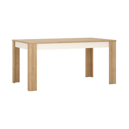 Cote | Furniture Lyon 6-8 Seater Extendable Large Dining Table - Oak & White Lyon, Dining Tables 4267765