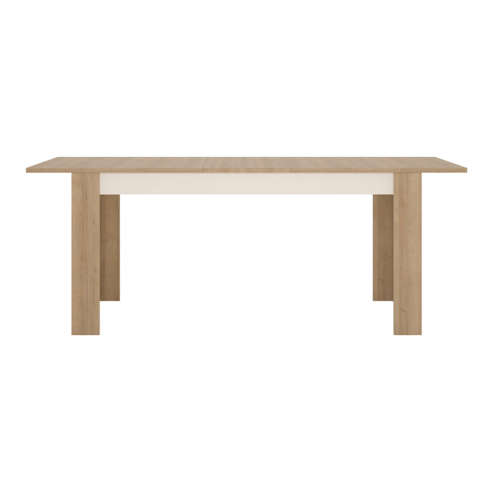 Cote | Furniture Lyon 6-8 Seater Extendable Large Dining Table - Oak & White Lyon, Dining Tables 4267765