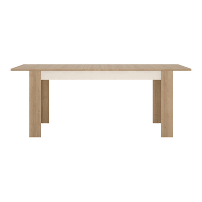 Cote | Furniture Lyon 6-8 Seater Extendable Large Dining Table - Oak & White Lyon, Dining Tables 4267765