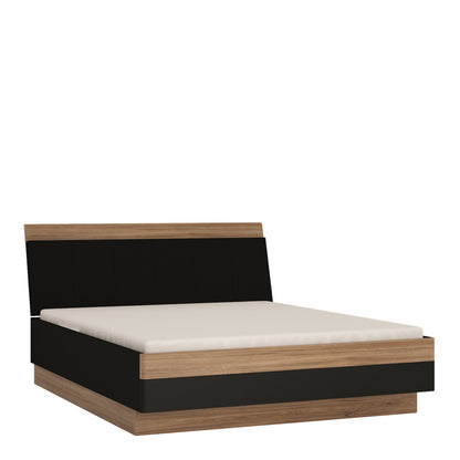 Cote | Furniture Monaco King Size Bed - Oak & Black Monaco, Beds 4309267