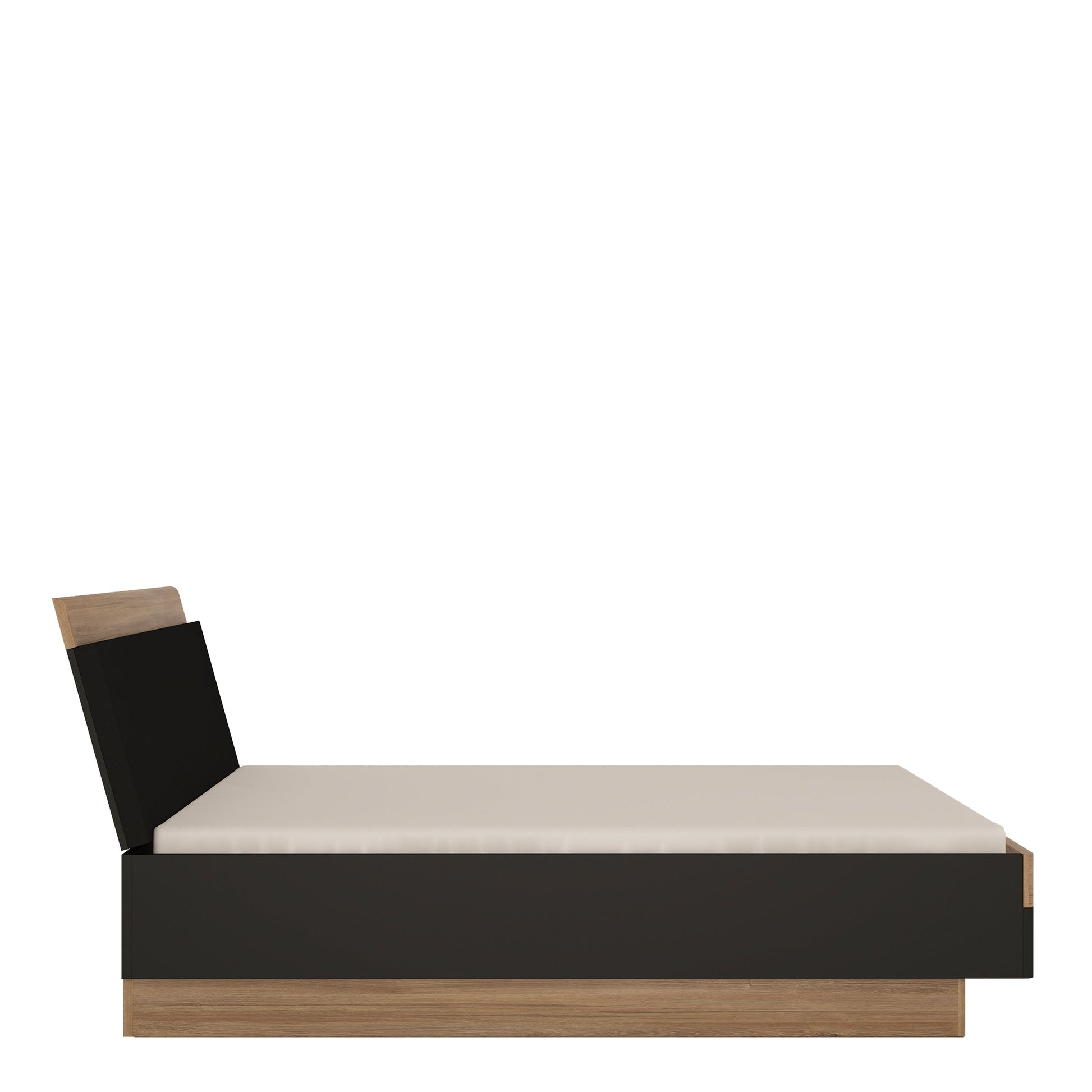 Cote | Furniture Monaco King Size Bed - Oak & Black Monaco, Beds 4309267